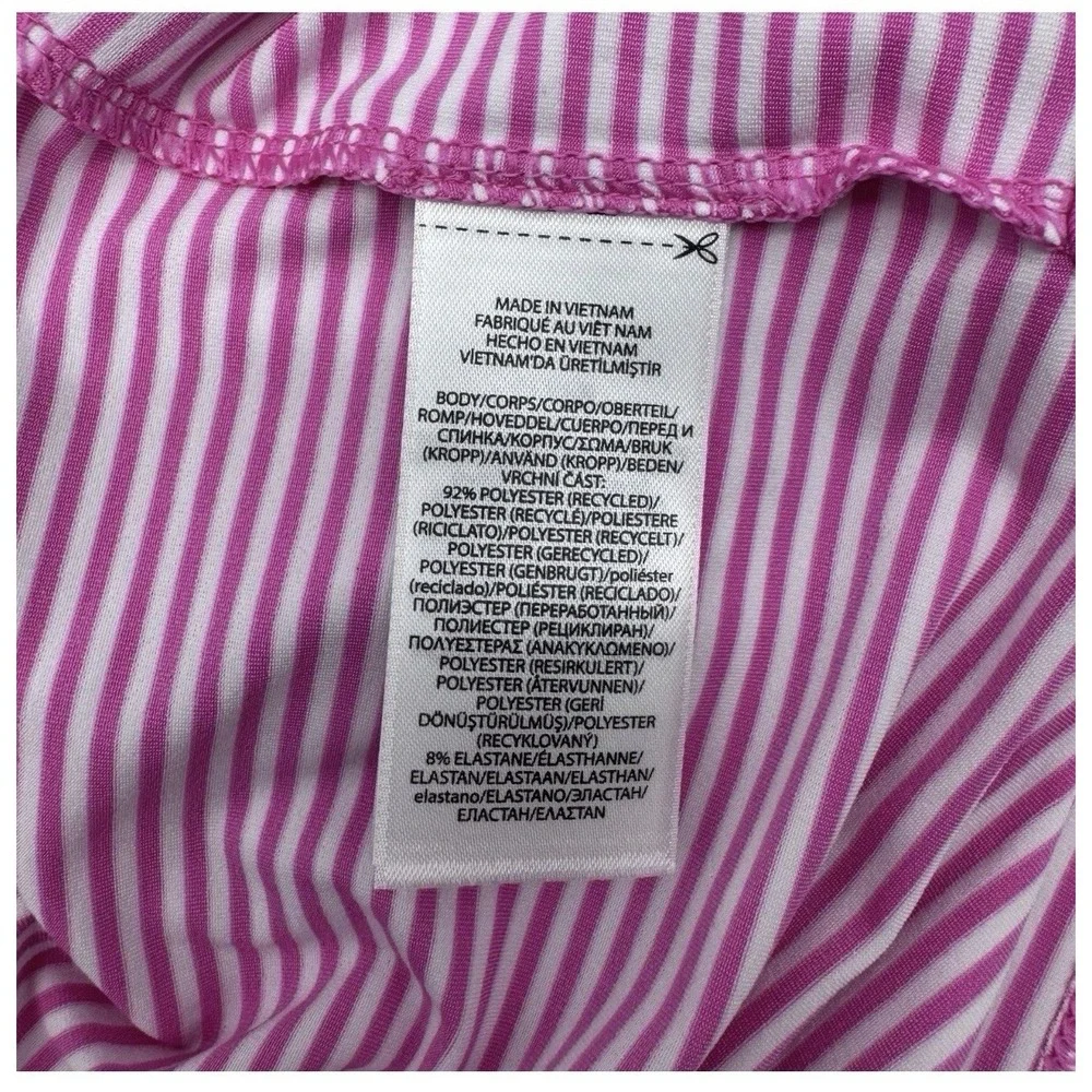 Ralph Lauren RLX Golf M2 Polo Shirt Short Sleeve Striped Pink/White SZ Large NWT